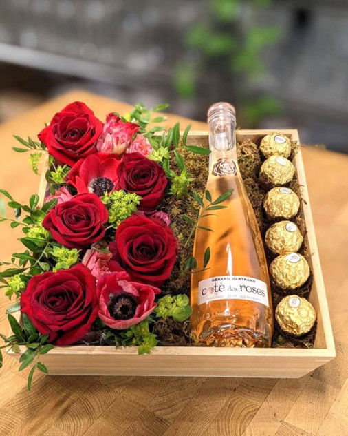 send valentines wine and flowers gift basket toronto send valentines wine and flowers gift basket toronto
